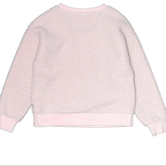 Gap Kids, Girls Sherpa Crew Neck Sweatshirt, Pink XXL 14-16, Excellent Condition - Picture 2 of 2